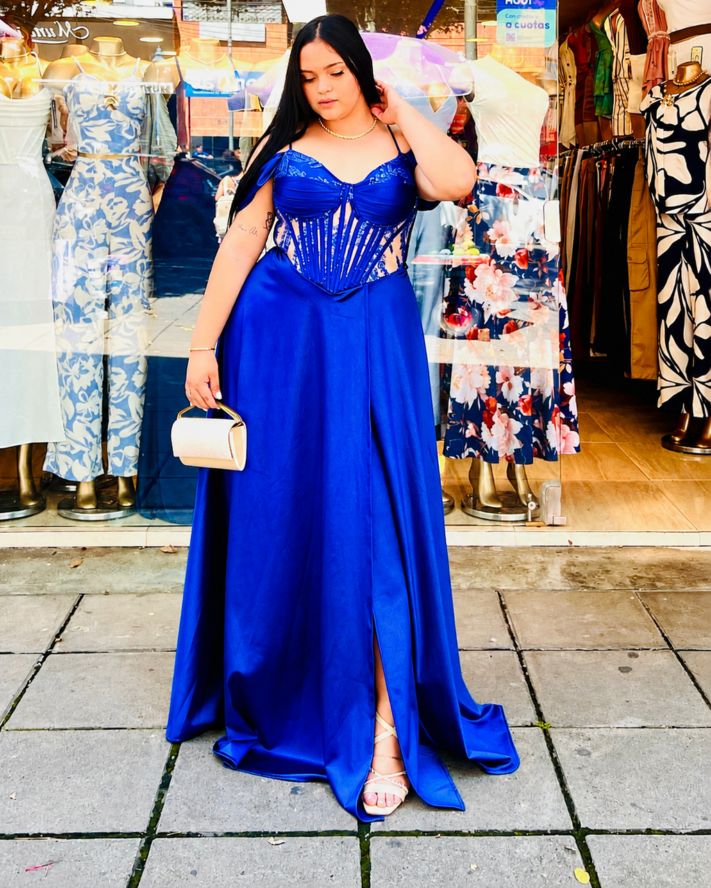 Vestido Arianne Azul Rey