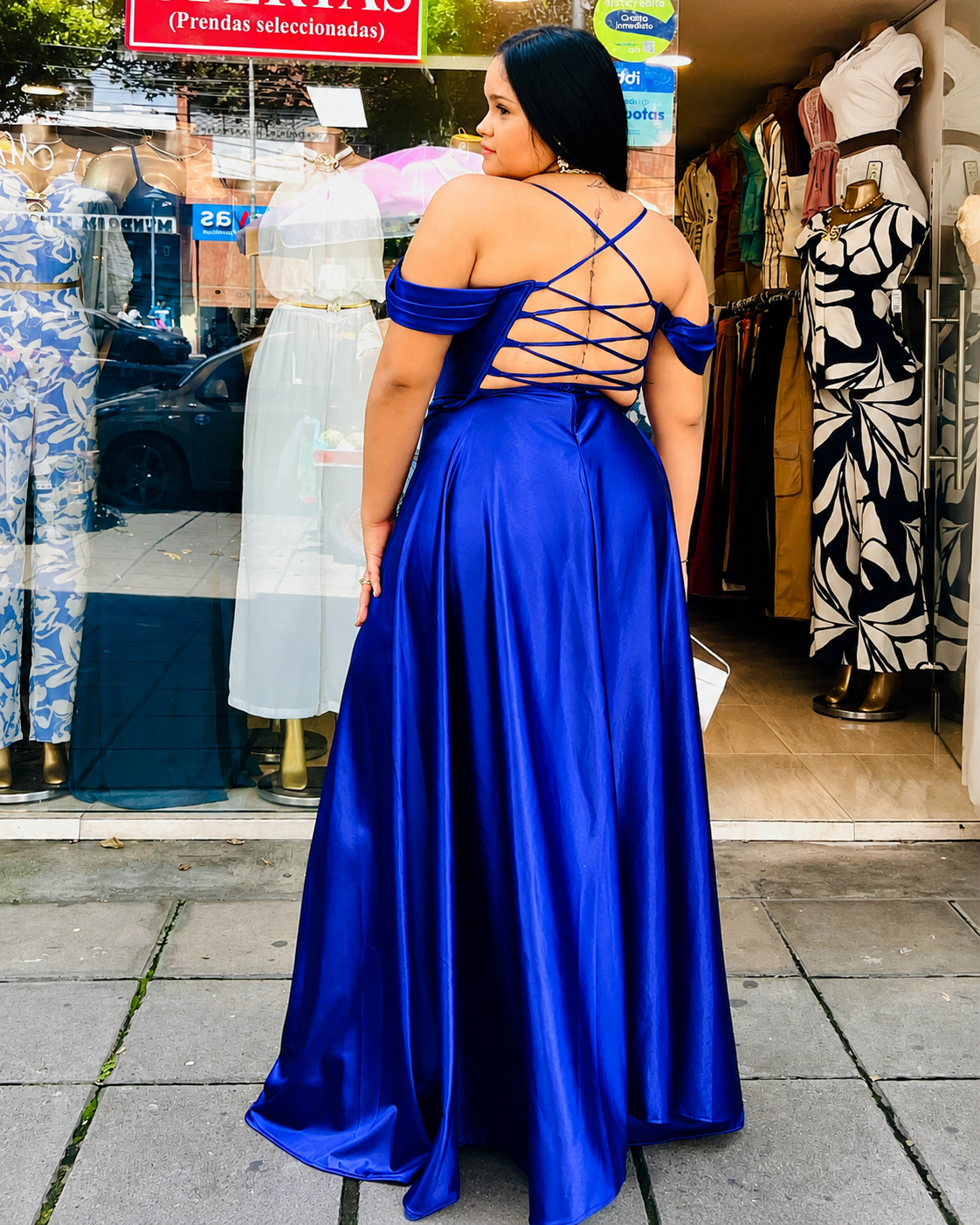 Vestido Arianne Azul Rey
