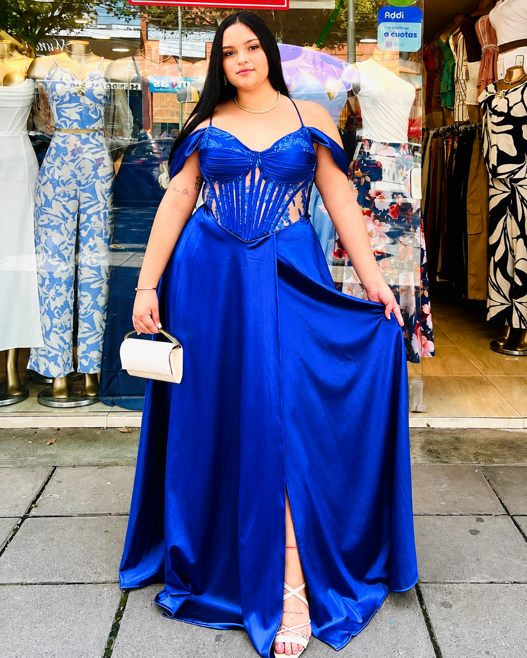 Vestido Arianne Azul Rey