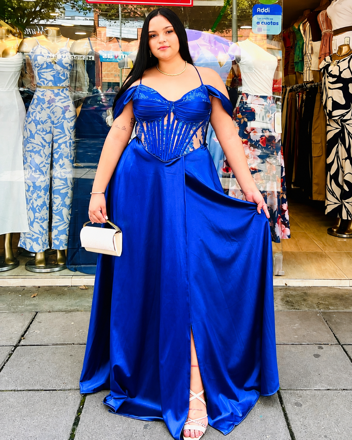 Vestido Arianne Azul Rey