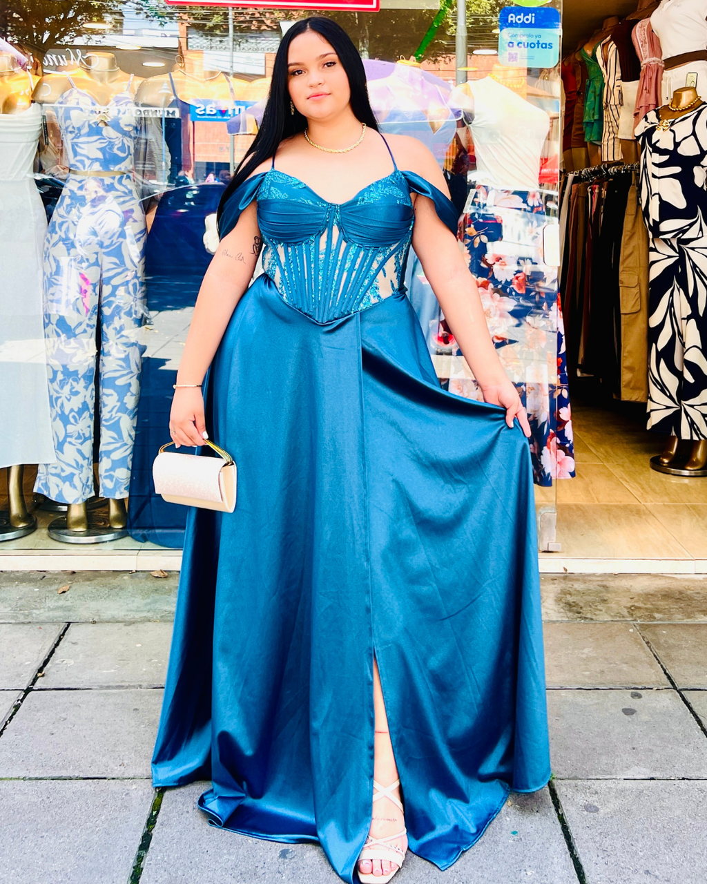 Vestido Arianne Petróleo