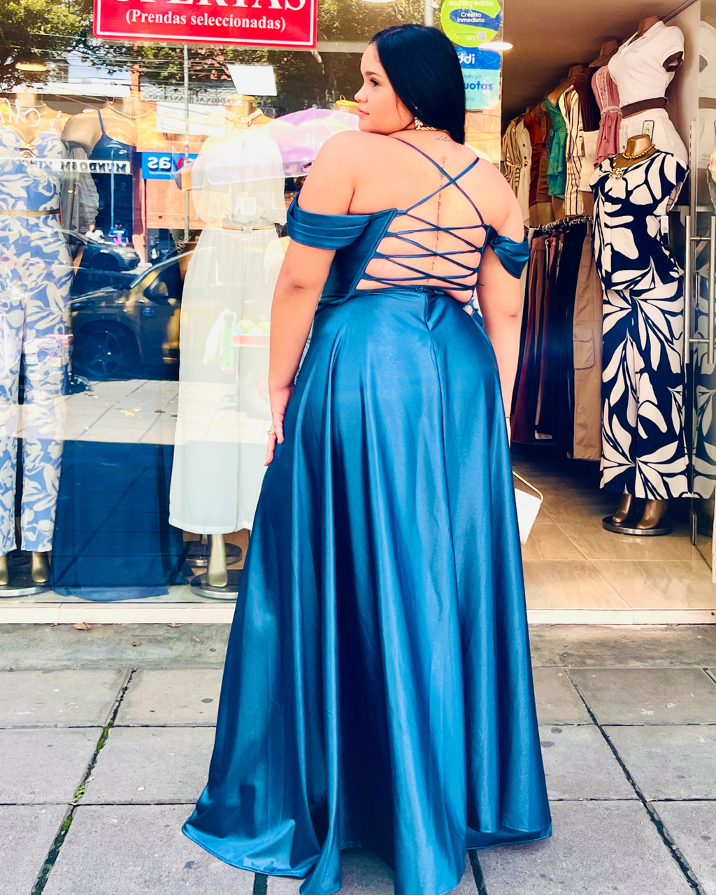 Vestido Arianne Petróleo