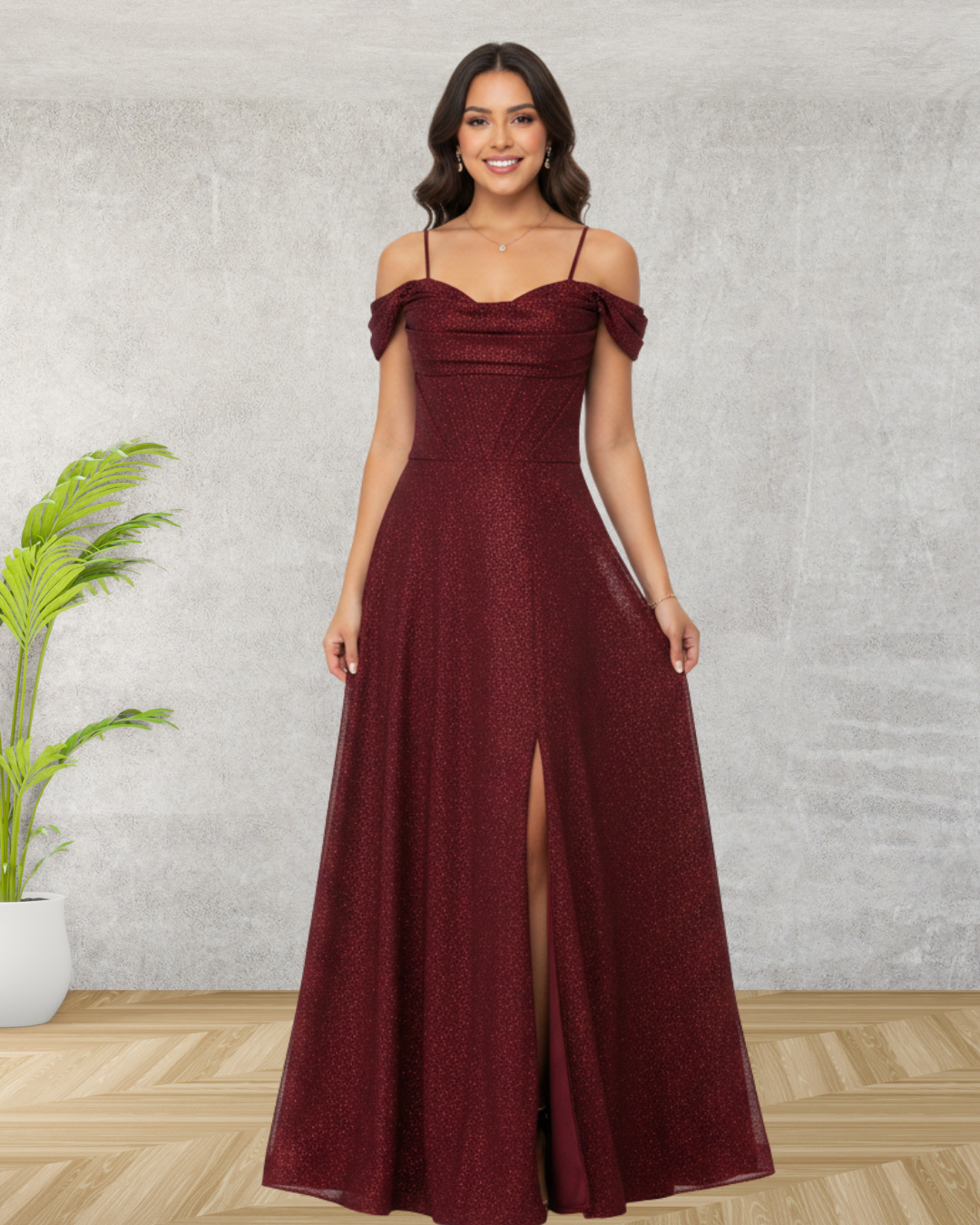 Vestido Aurora Vinotinto
