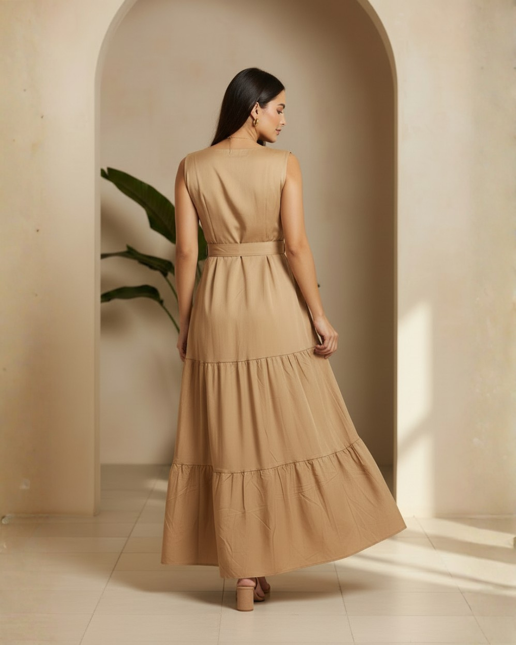 Vestido Ester Camel