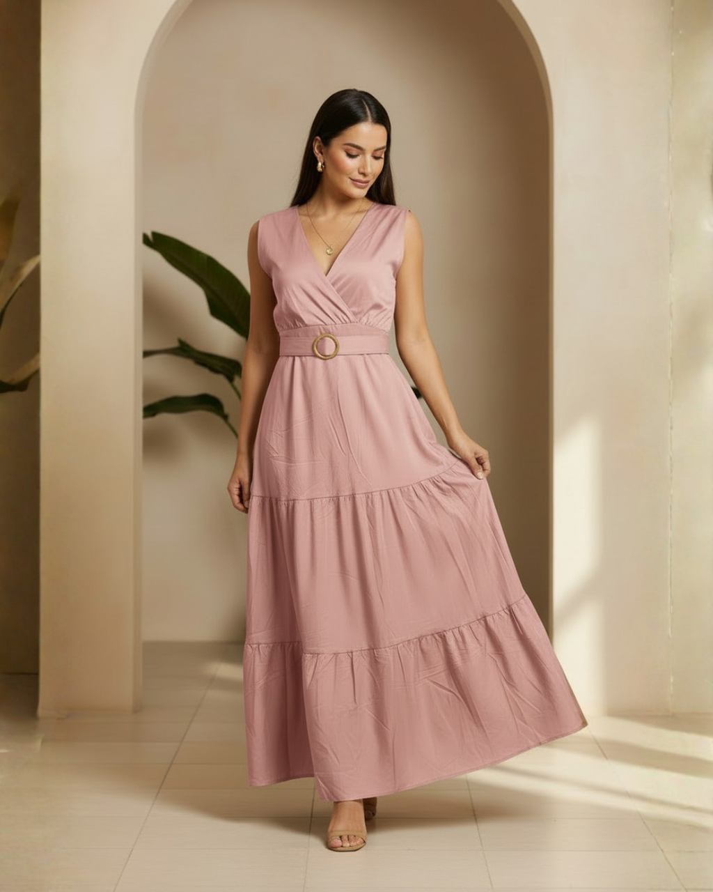 Vestido Ester Rosado