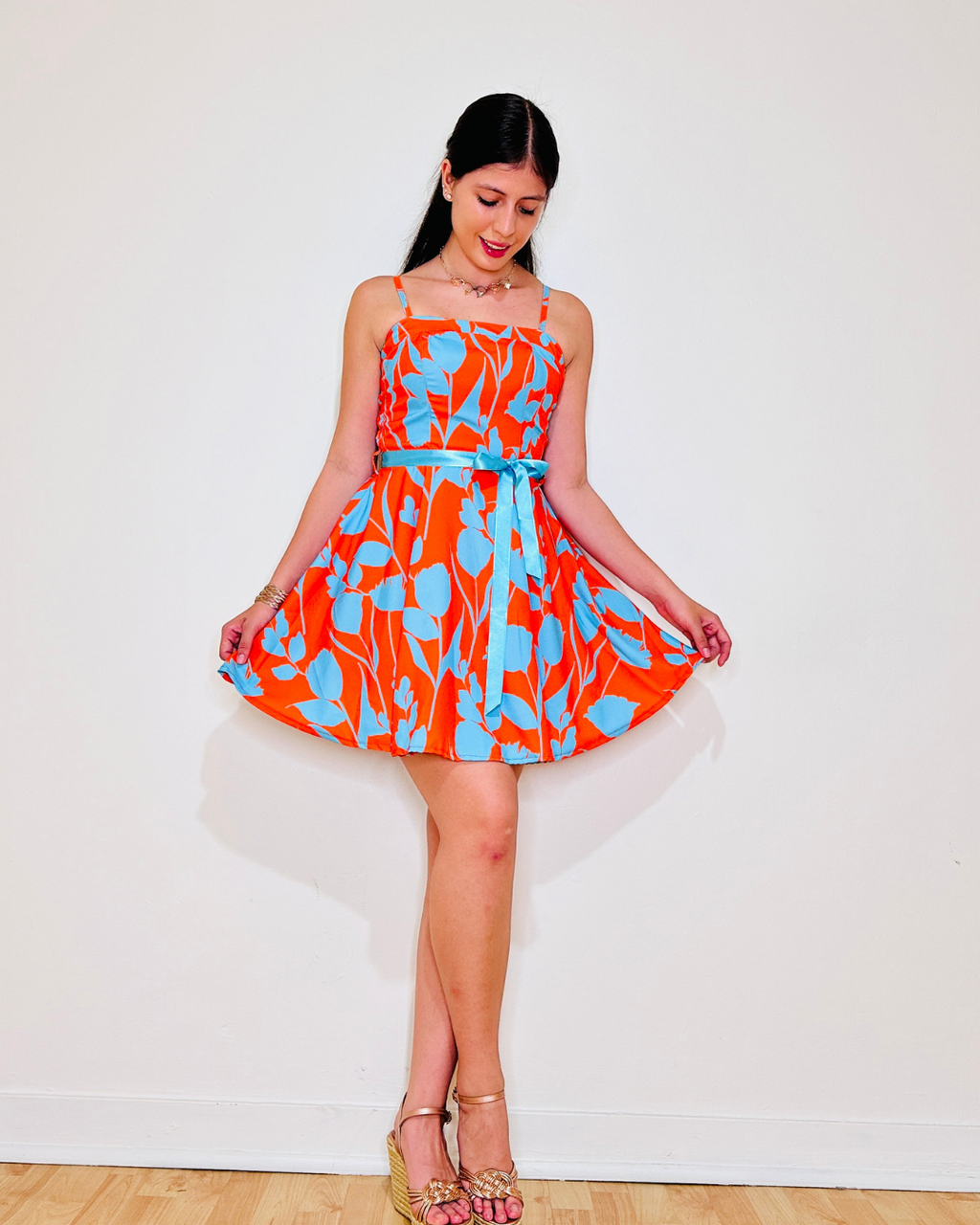 Vestido Fiorella Naranja