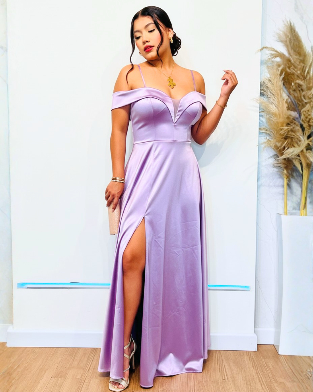 Vestido Largo Ainara Lila