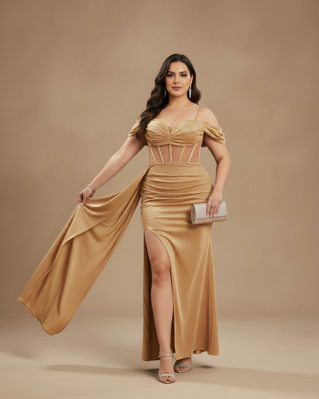 Vestido Amelí Dorado