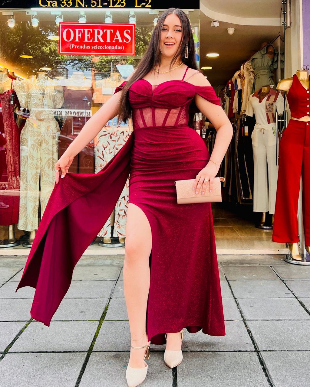 Vestido Amelí Vinotinto