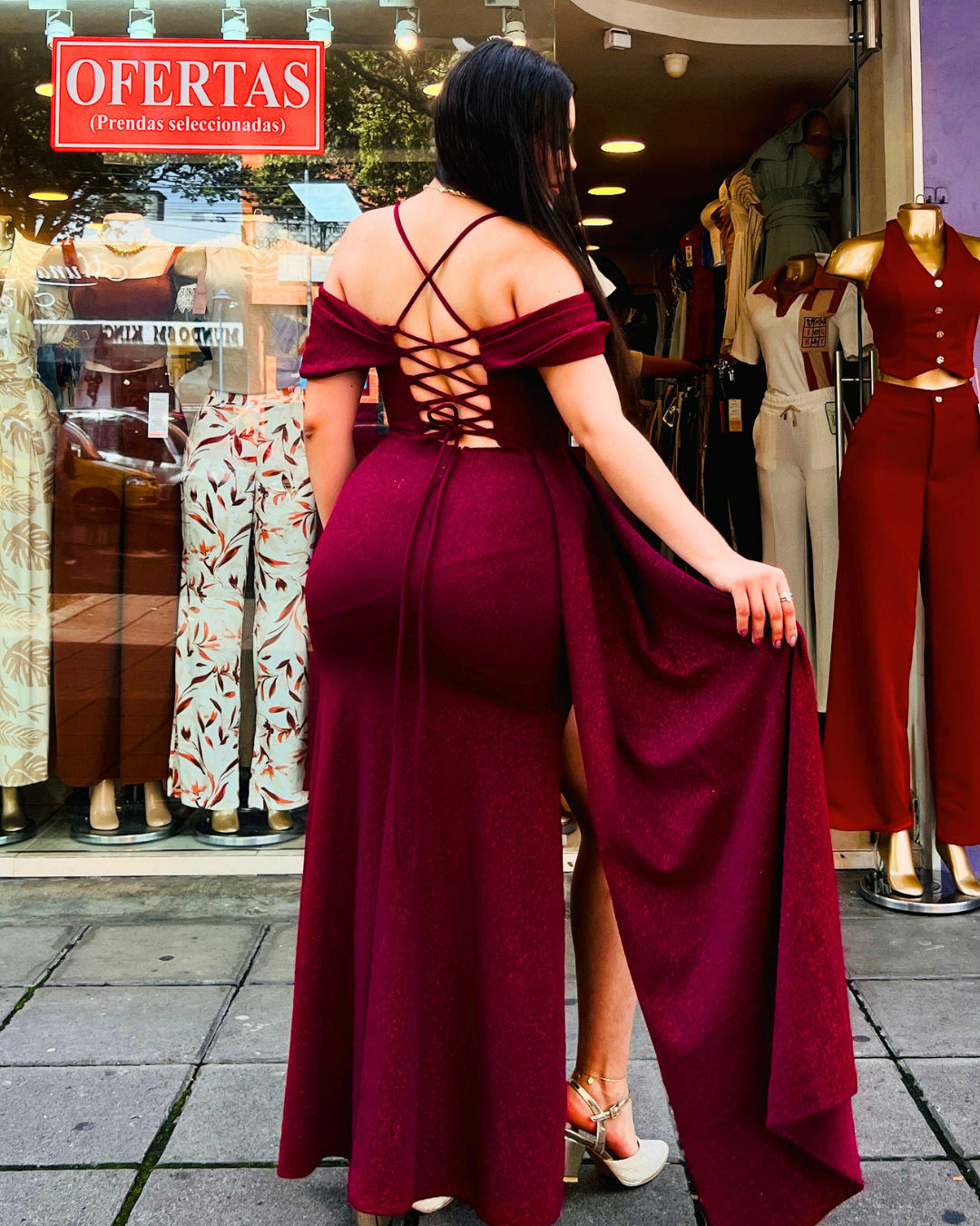 Vestido Amelí Vinotinto