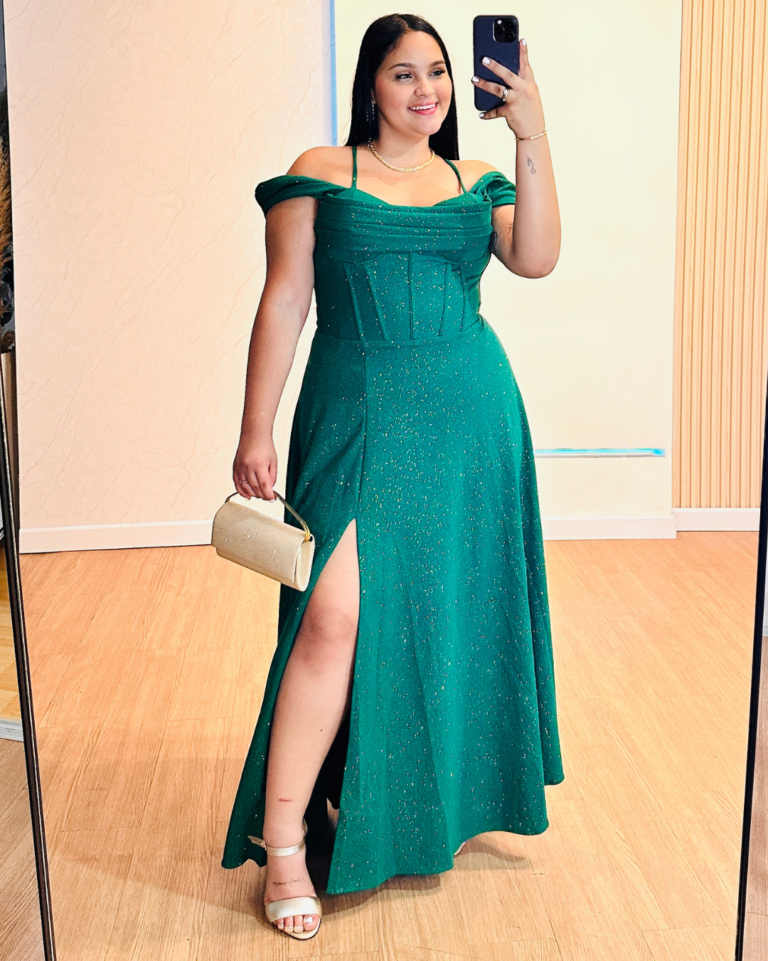 Vestido largo Aurora Verde