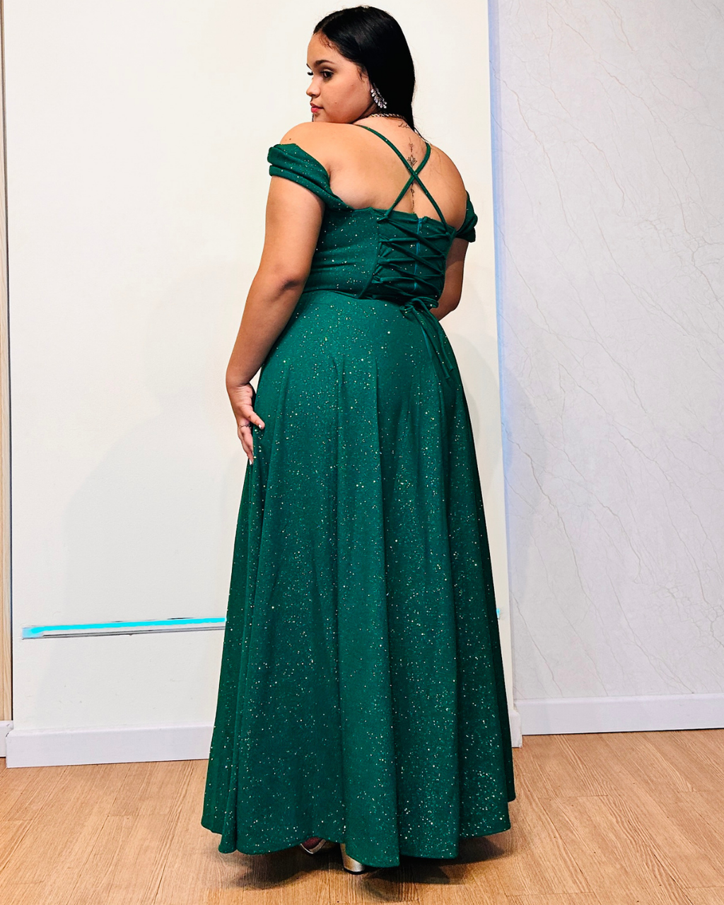 Vestido largo Aurora Verde