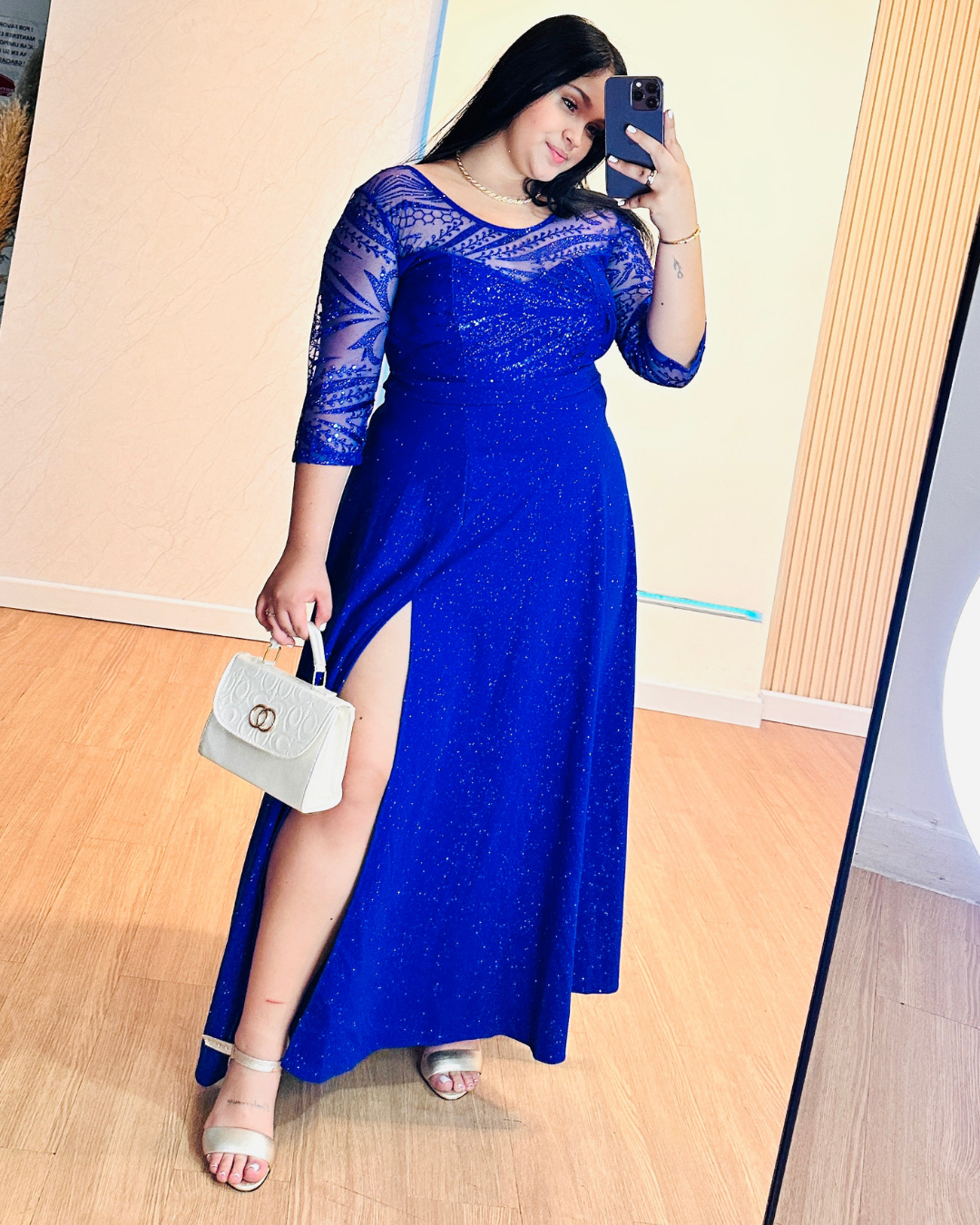 Vestido Hellen Azul rey