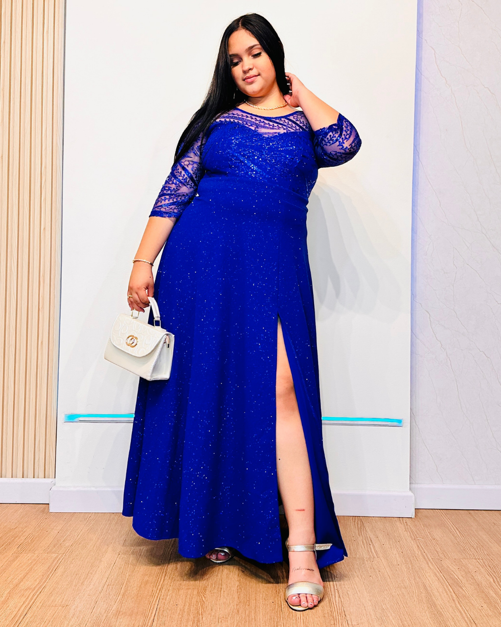 Vestido Hellen Azul rey