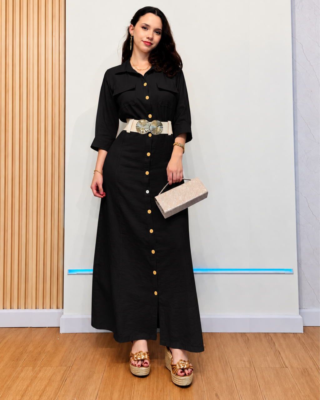 Vestido Largo Margoth Negro
