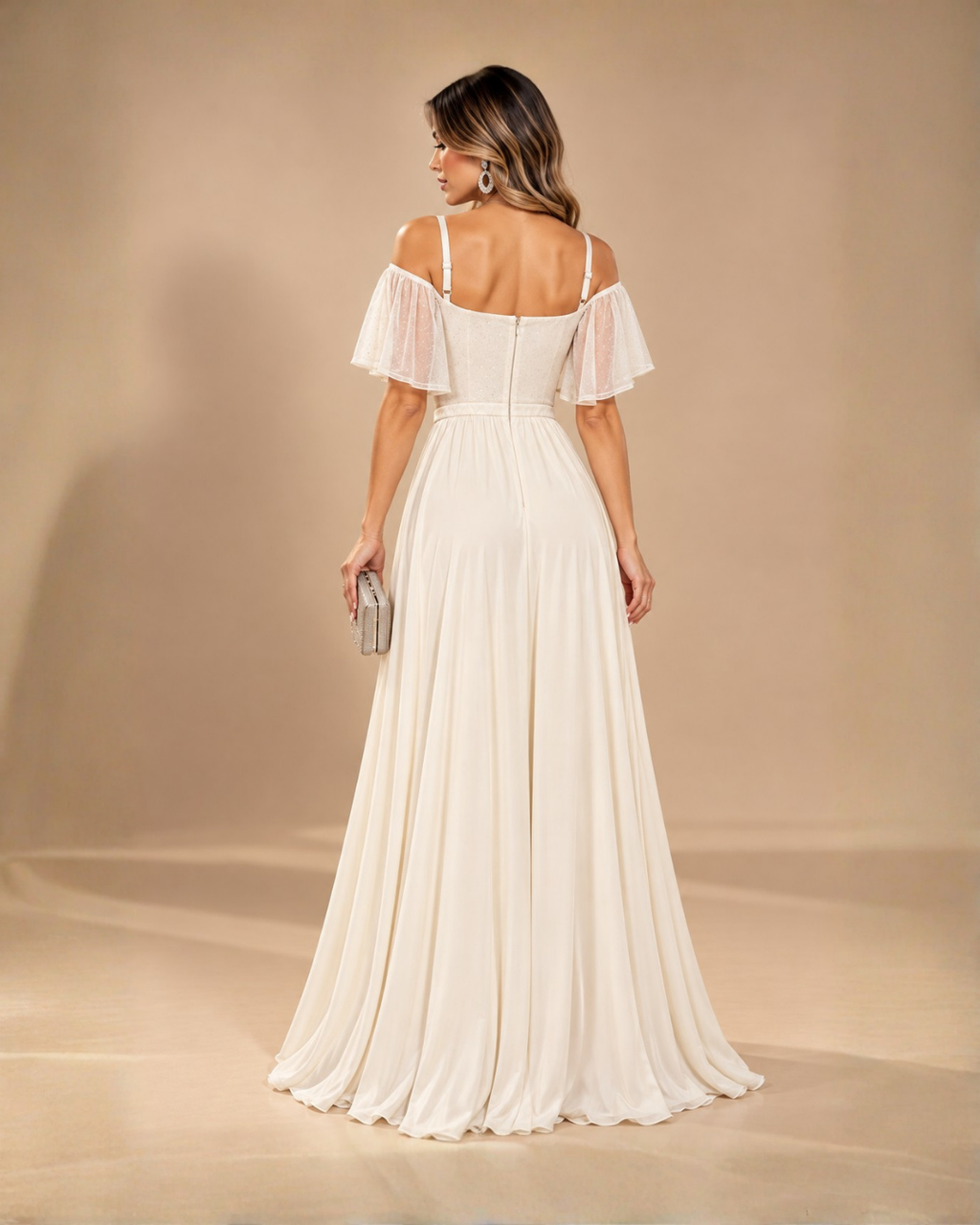 Vestido Largo Mariam Marfil
