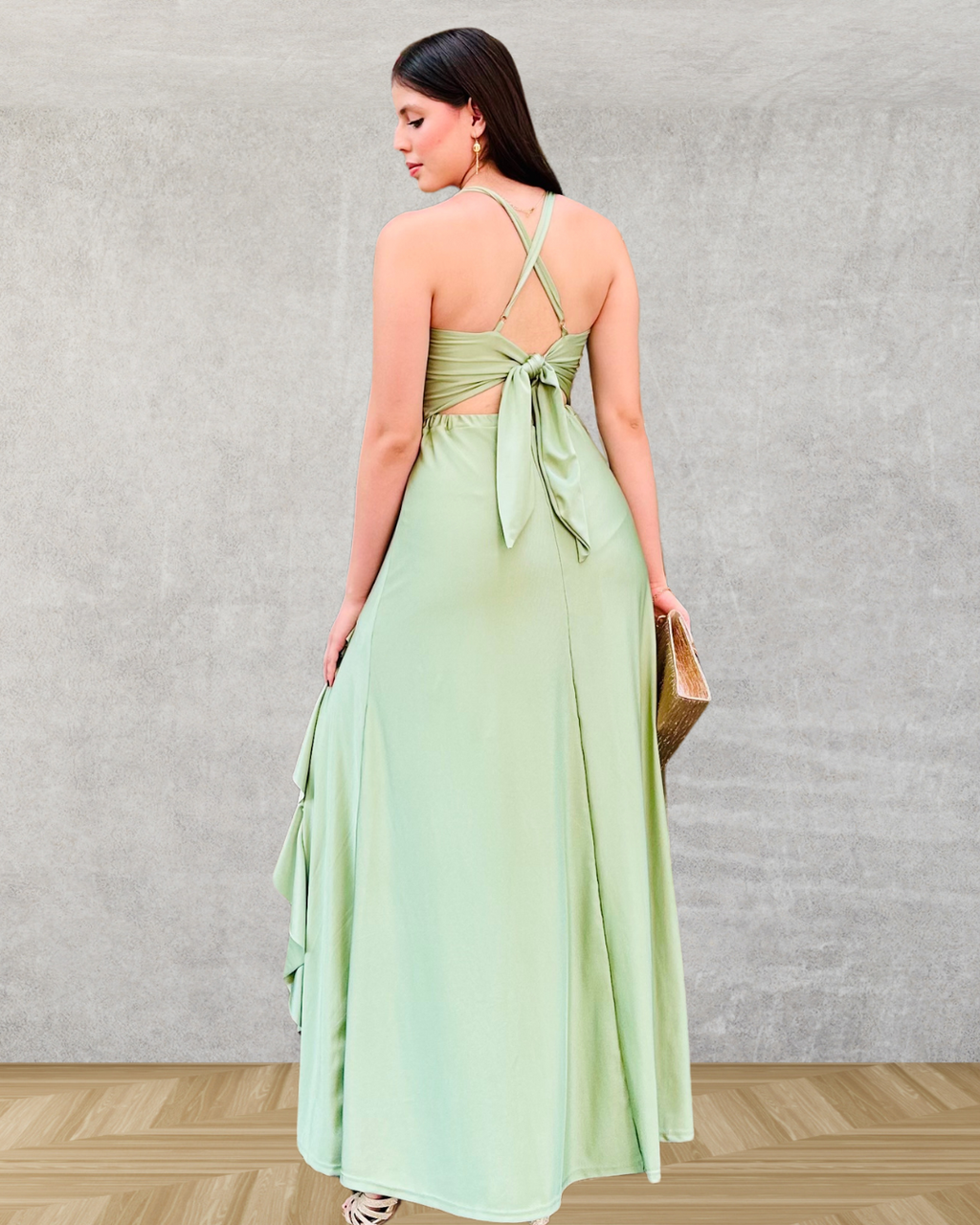 Vestido Milena Verde Reseda