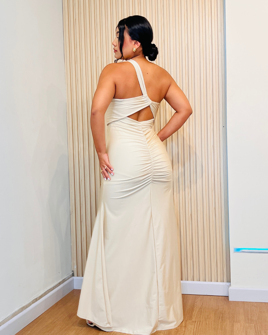 Vestido Largo Teresa Beige