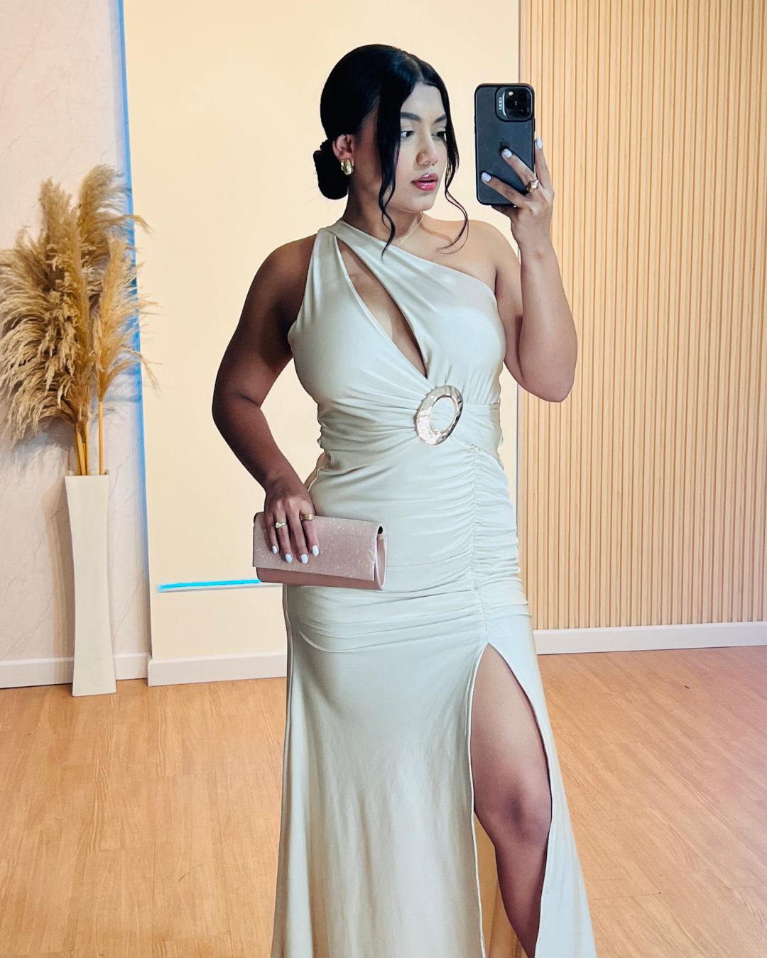 Vestido Largo Teresa Beige