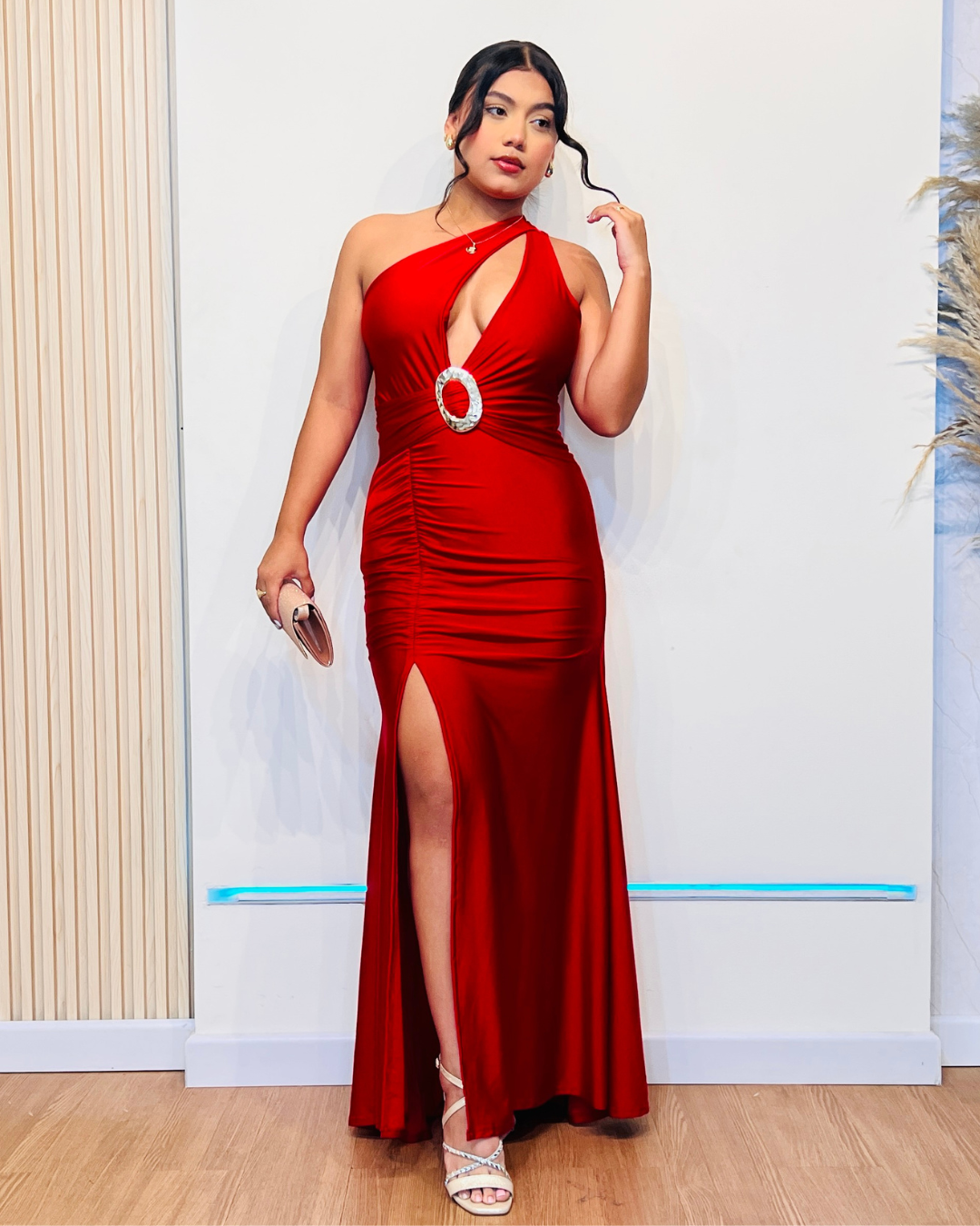 Vestido Largo Teresa Rojo