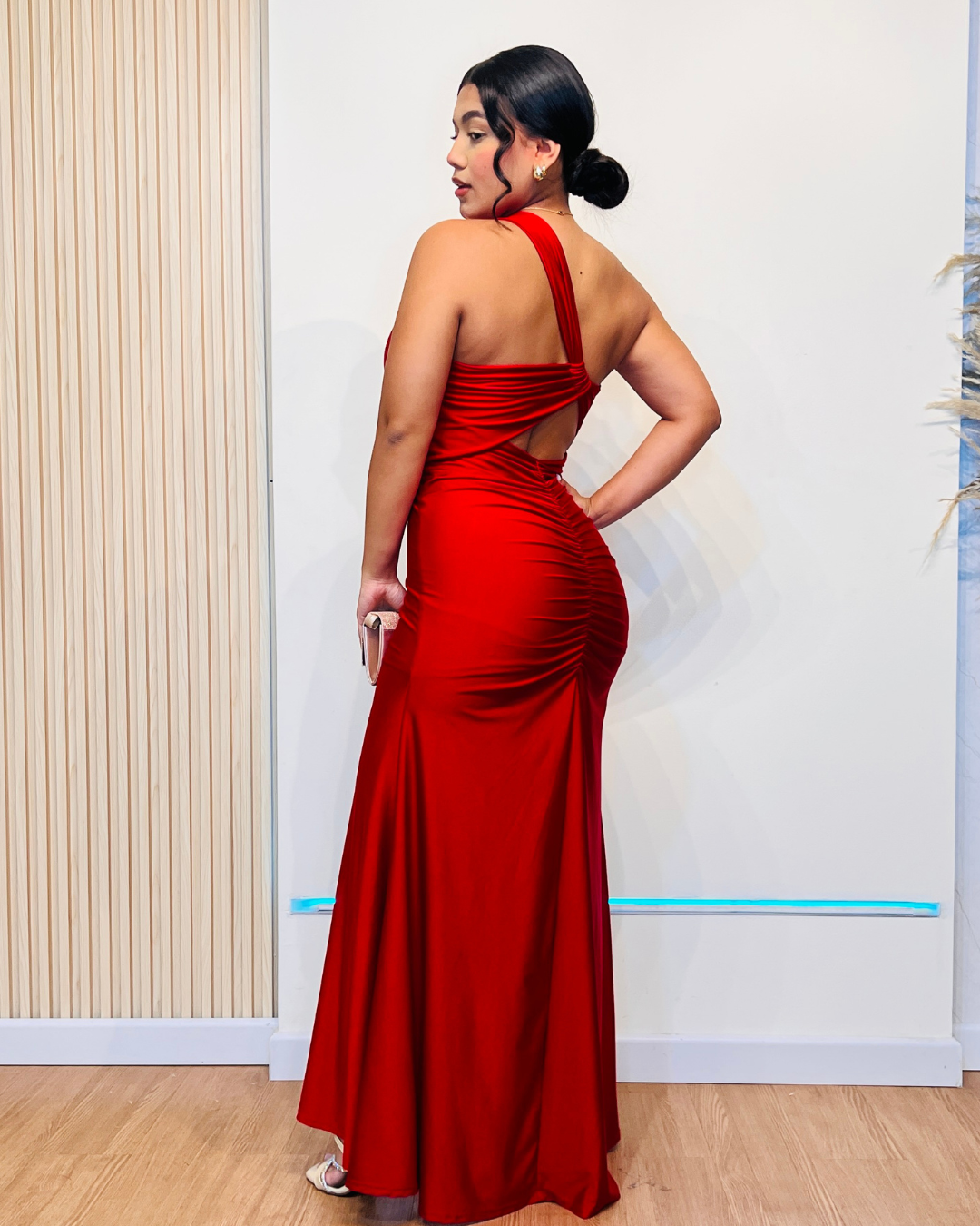 Vestido Largo Teresa Rojo