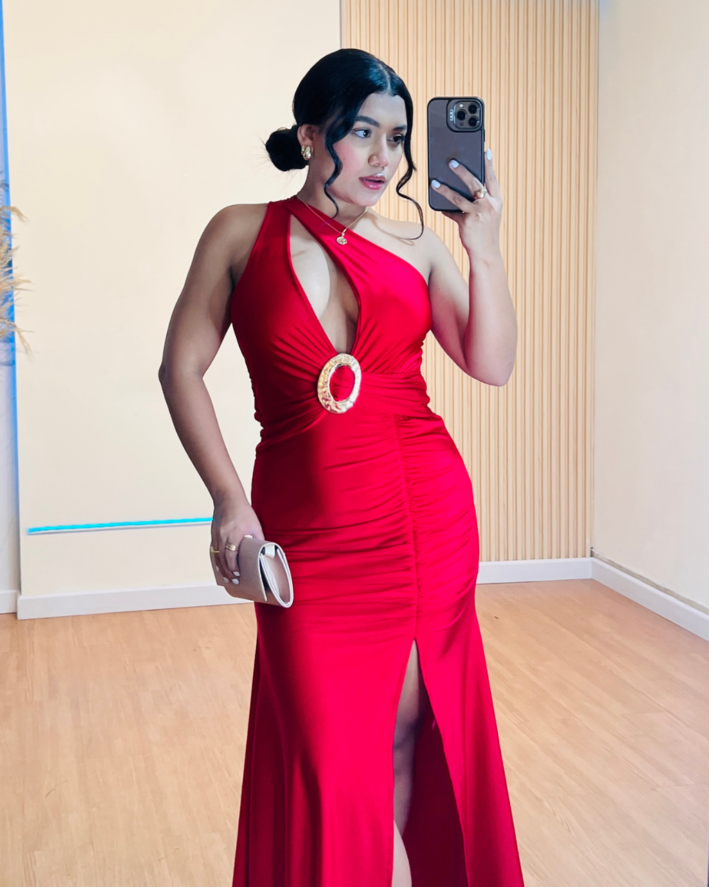 Vestido Largo Teresa Rojo