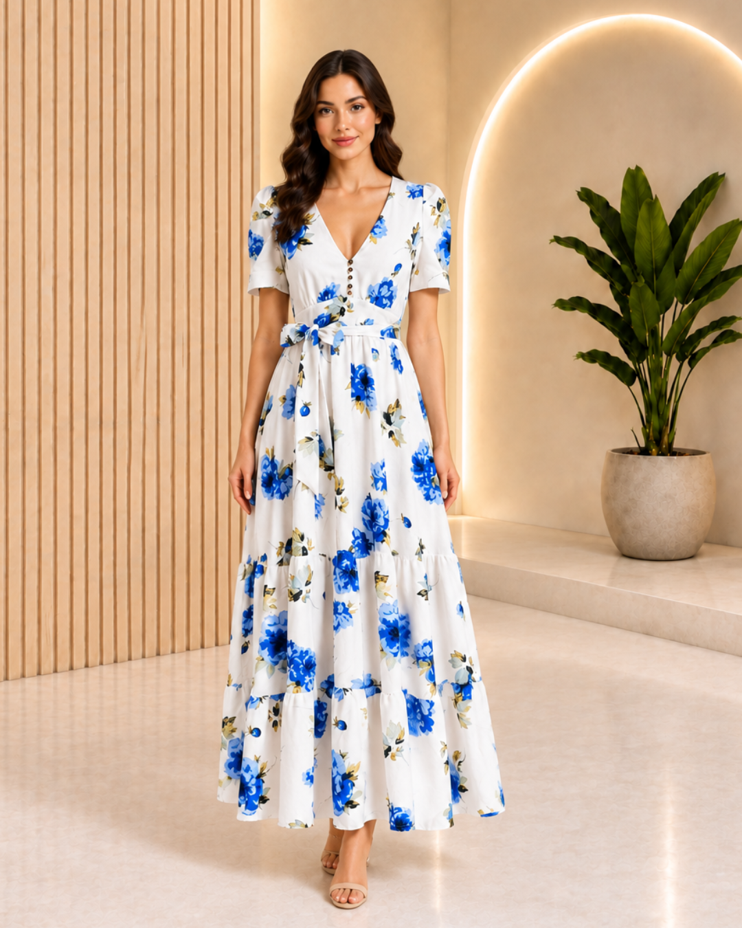 Vestido Amanda Azul Rey