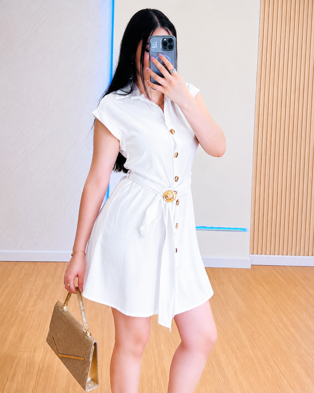 Vestido Corto Yadira Marfil