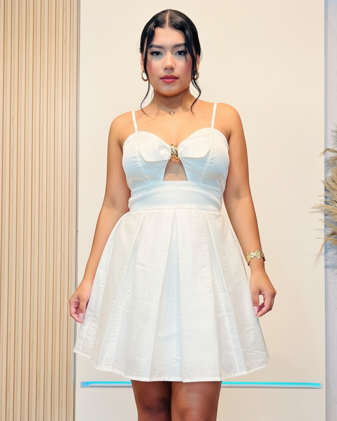 Vestido Corto Yesenia Marfil