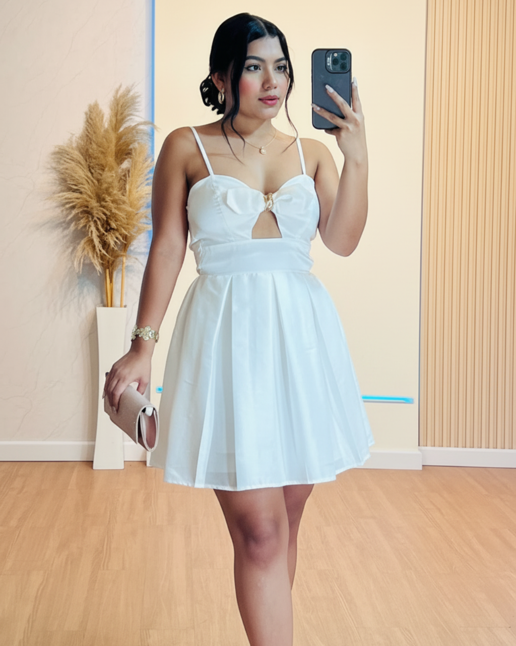 Vestido Corto Yesenia Marfil