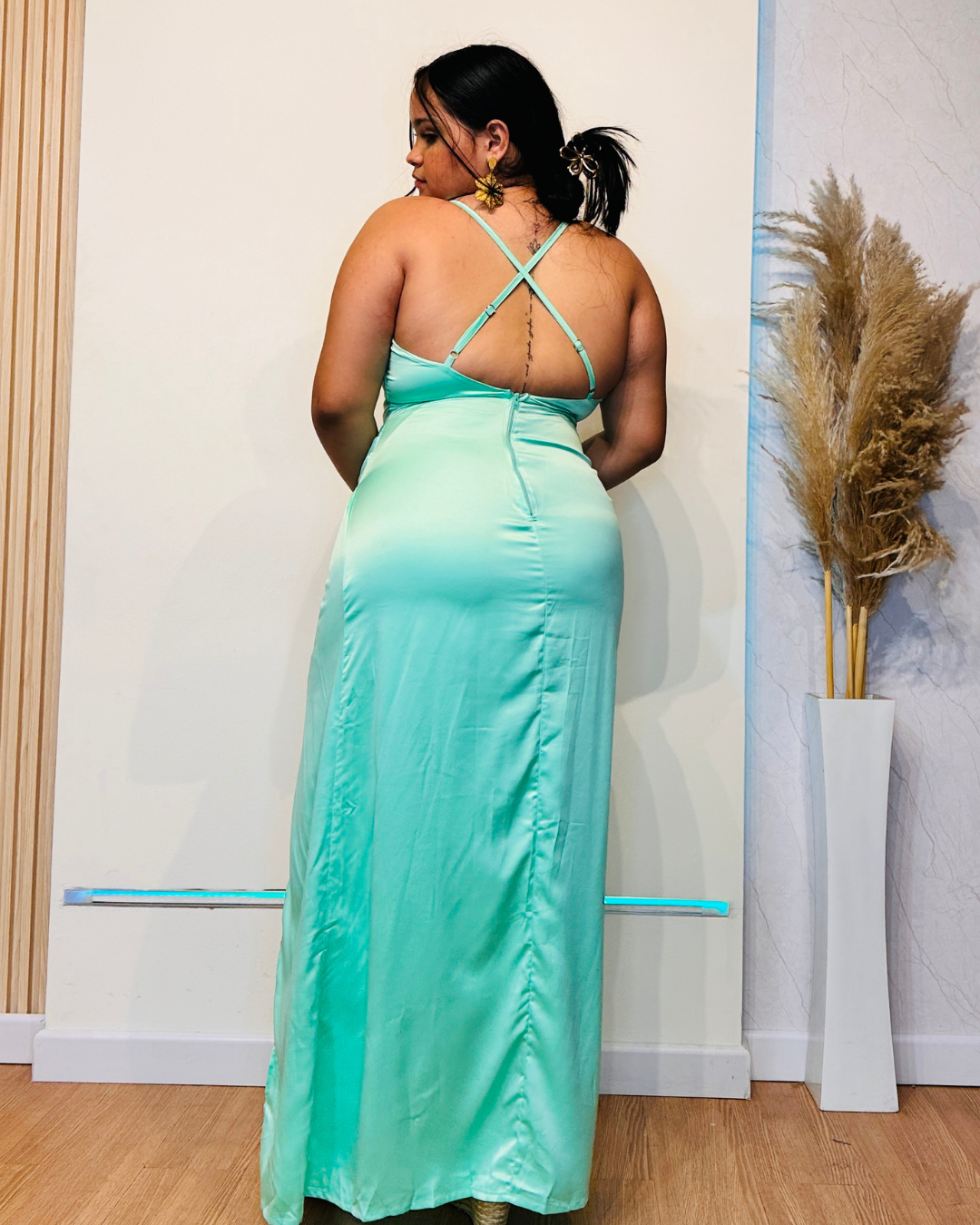 Vestido Greeicy Verde