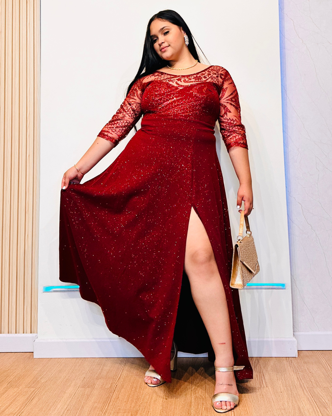 Vestido Hellen Vinotinto