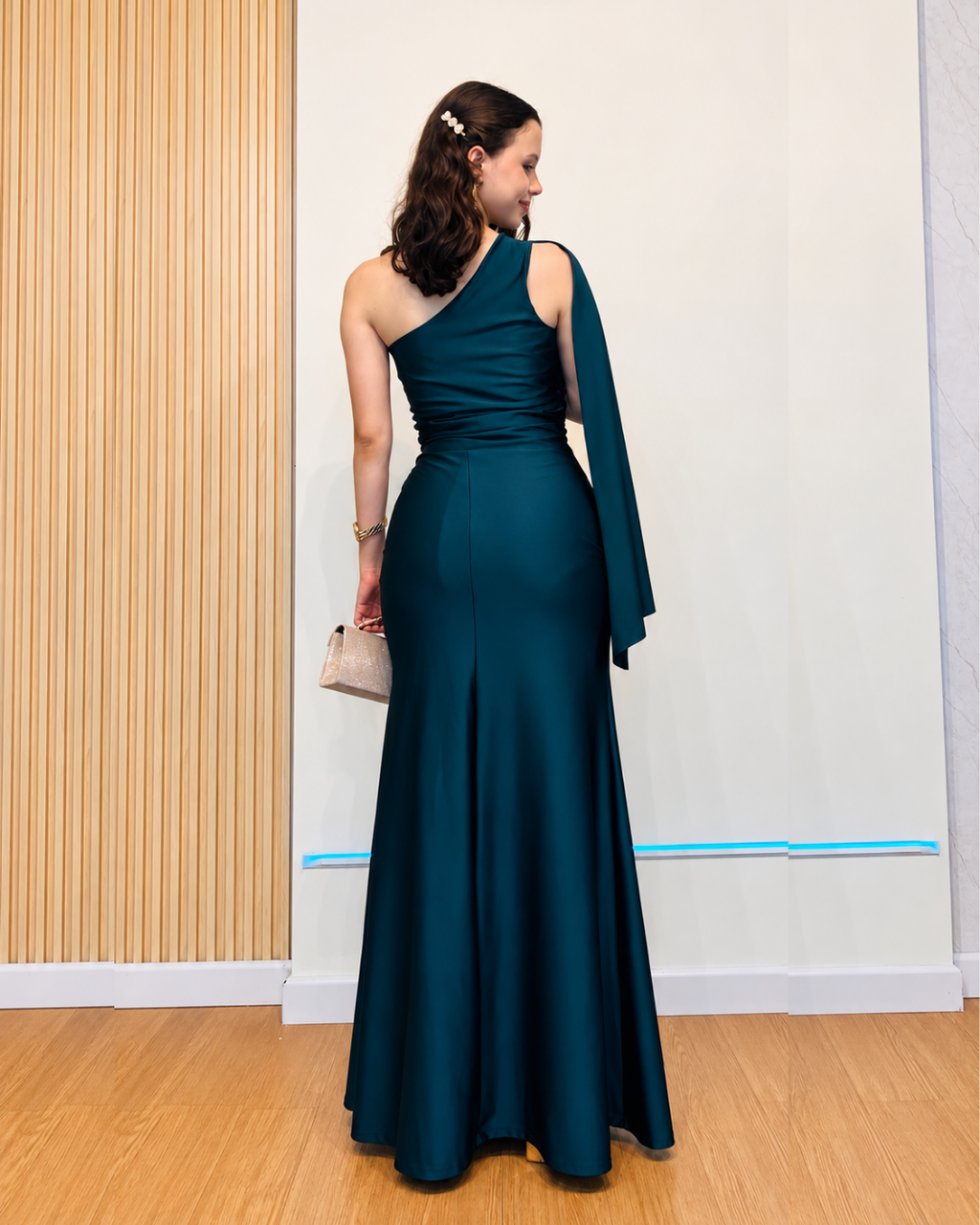 Vestido Ally Verde Botella