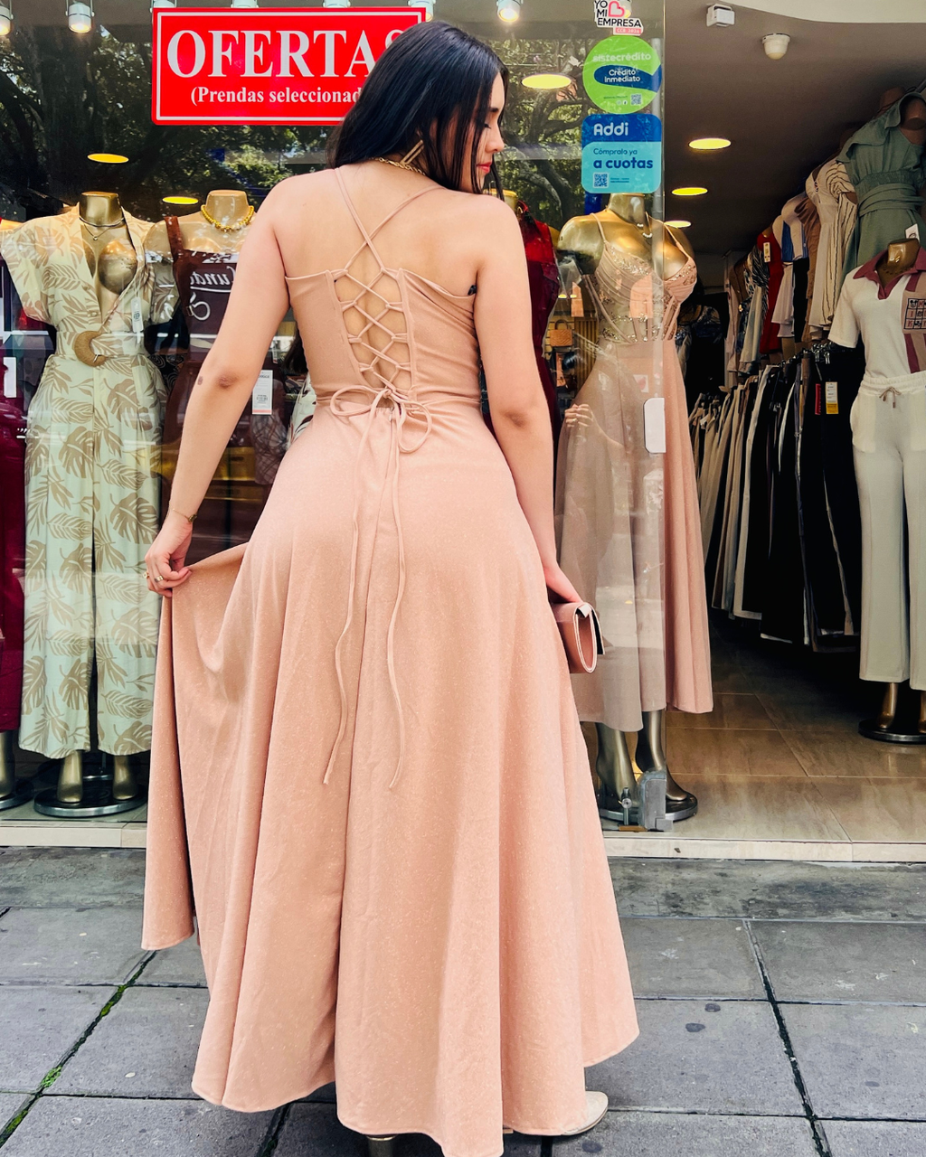 Vestido Largo Kiara Beige