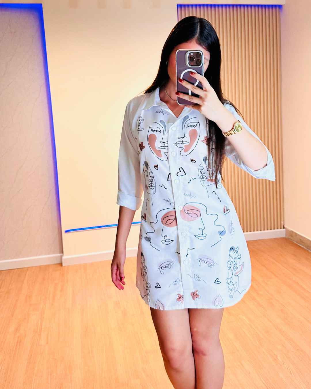 Vestido Luciana Caras Café X mayor