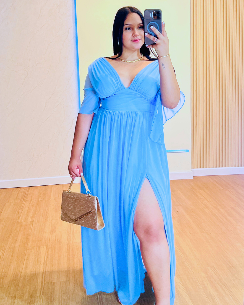 Vestido Largo Maritza Celeste