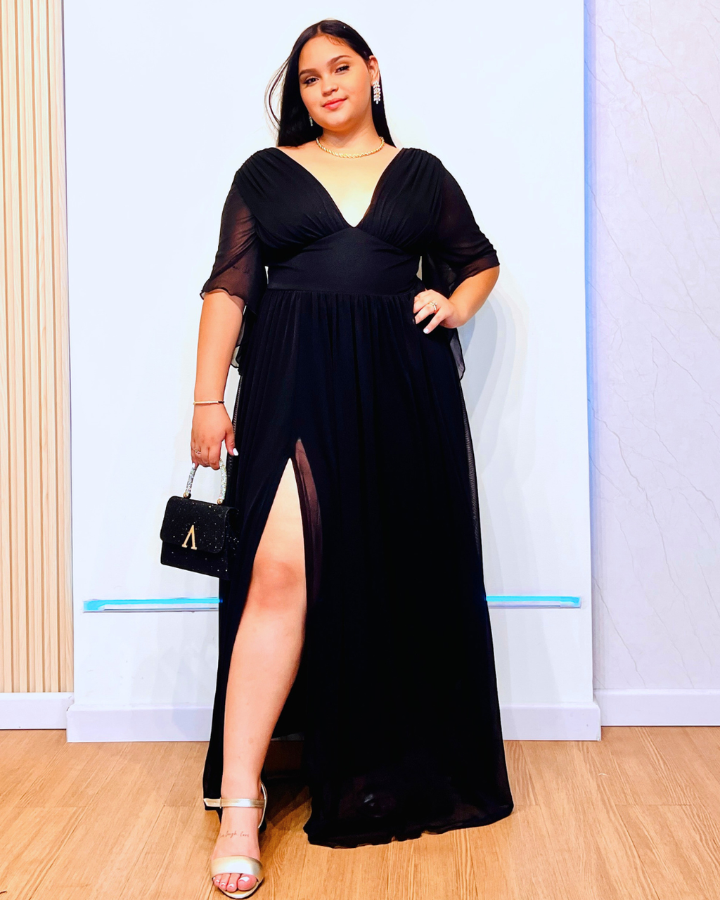 Vestido Largo Maritza Negro