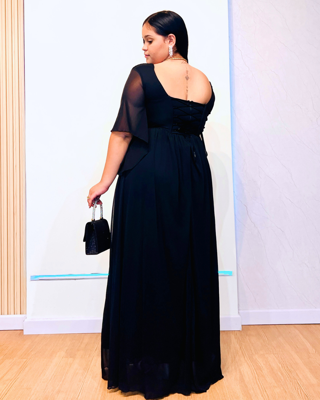 Vestido Largo Maritza Negro