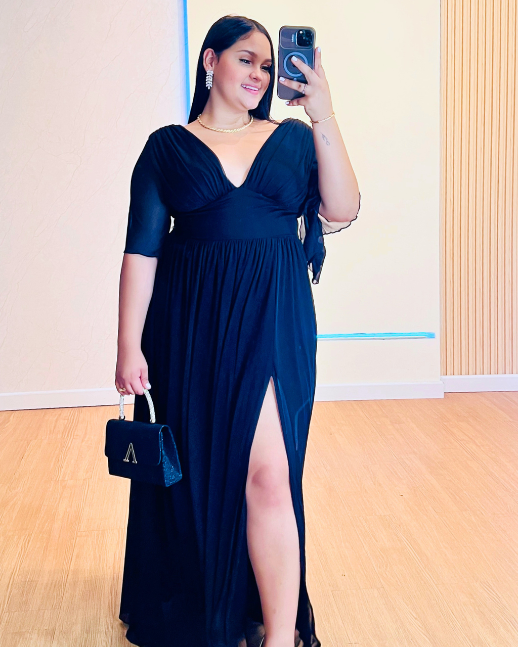 Vestido Largo Maritza Negro