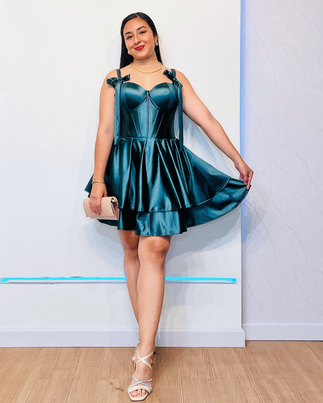 Vestido Princess Verde Botella