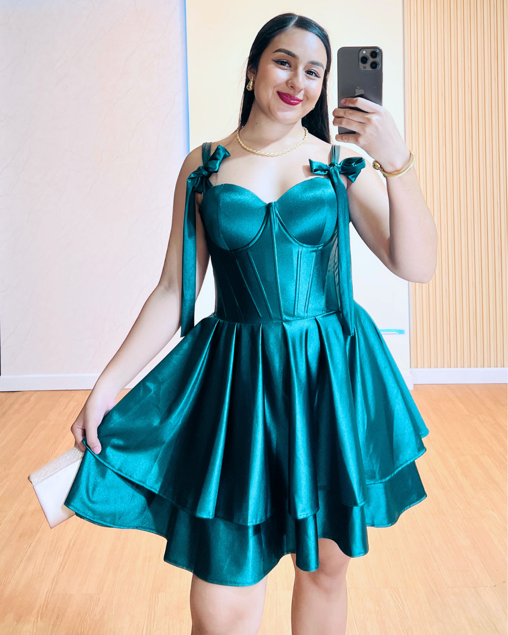 Vestido Princess Verde Botella