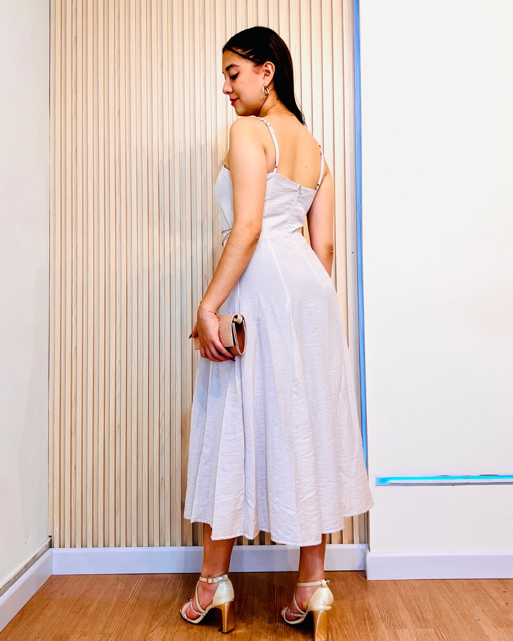 Vestido Simona Beige