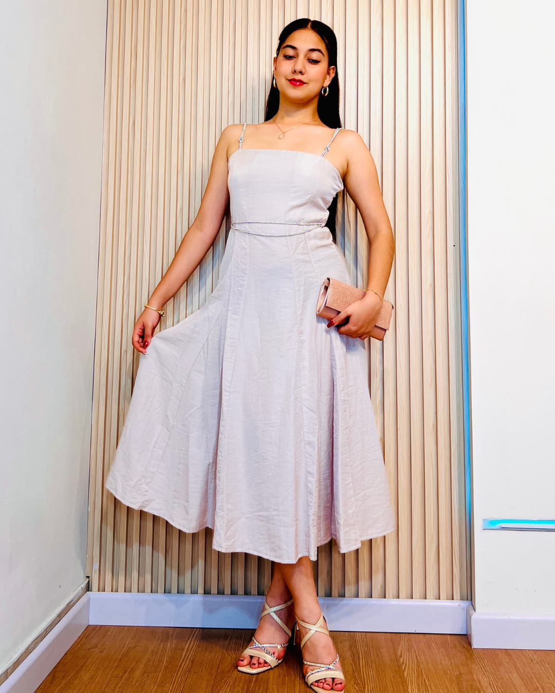 Vestido Simona Beige