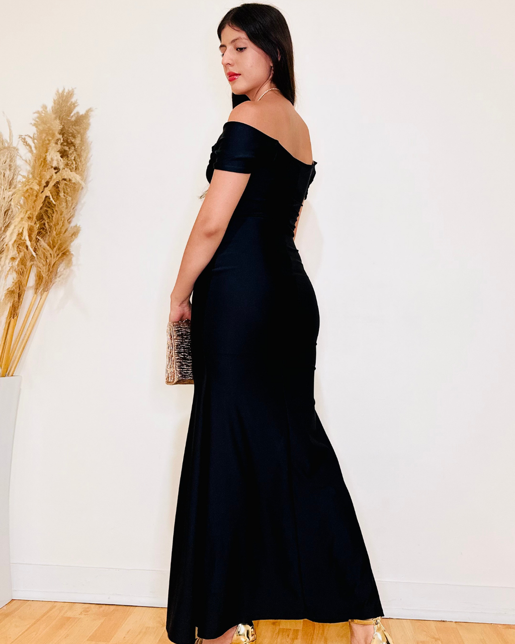 Vestido Celeste Negro