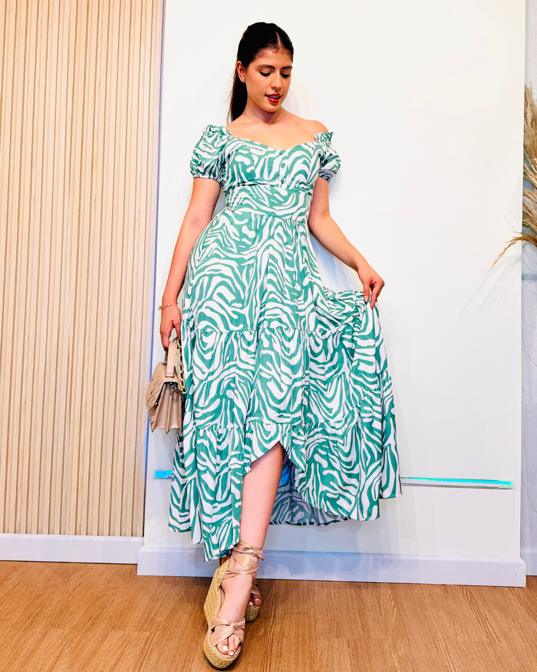 Vestido Adeline Verde Helecho