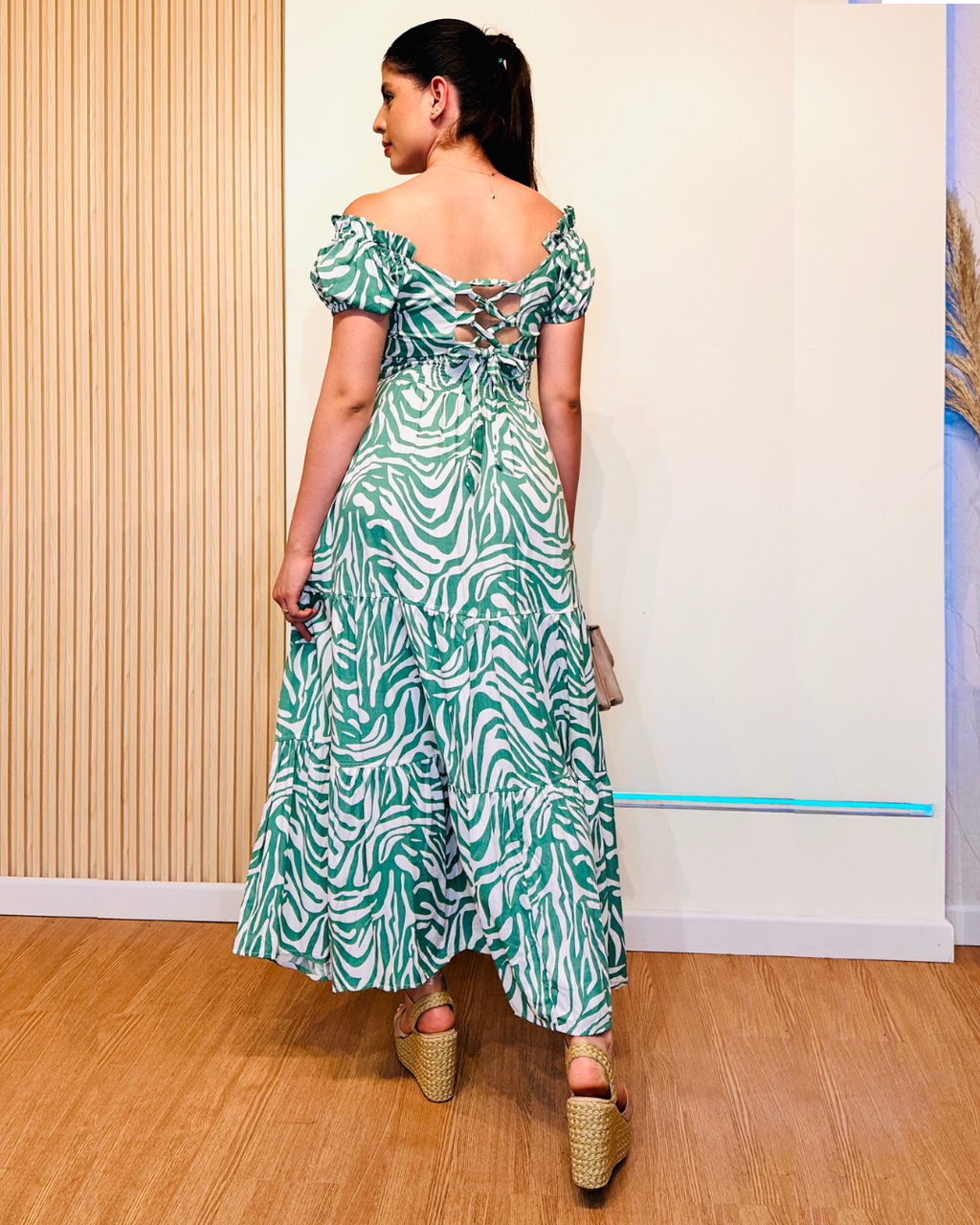 Vestido Adeline Verde Helecho