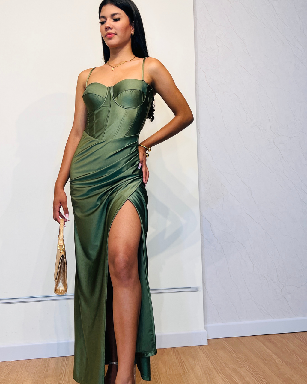 Vestido Tanya Verde Militar X Mayor