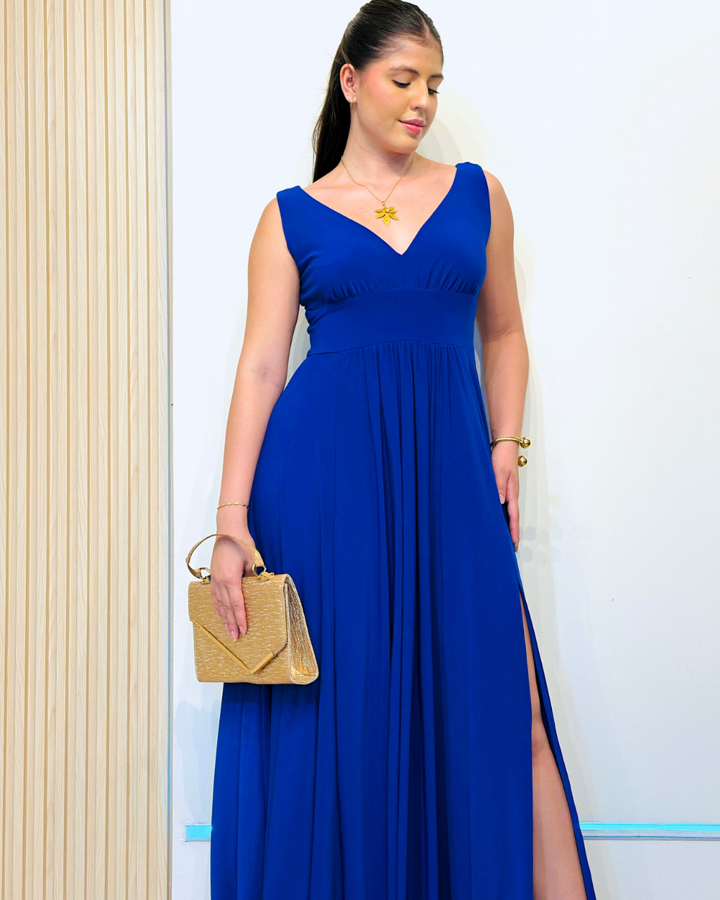 Vestido Velvet Azul Rey