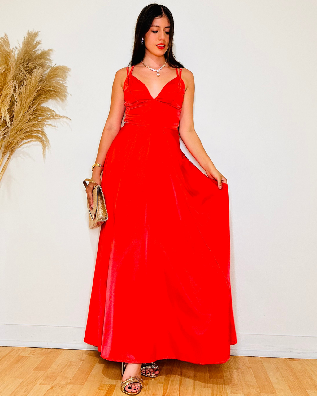 Vestido Anahí Rojo