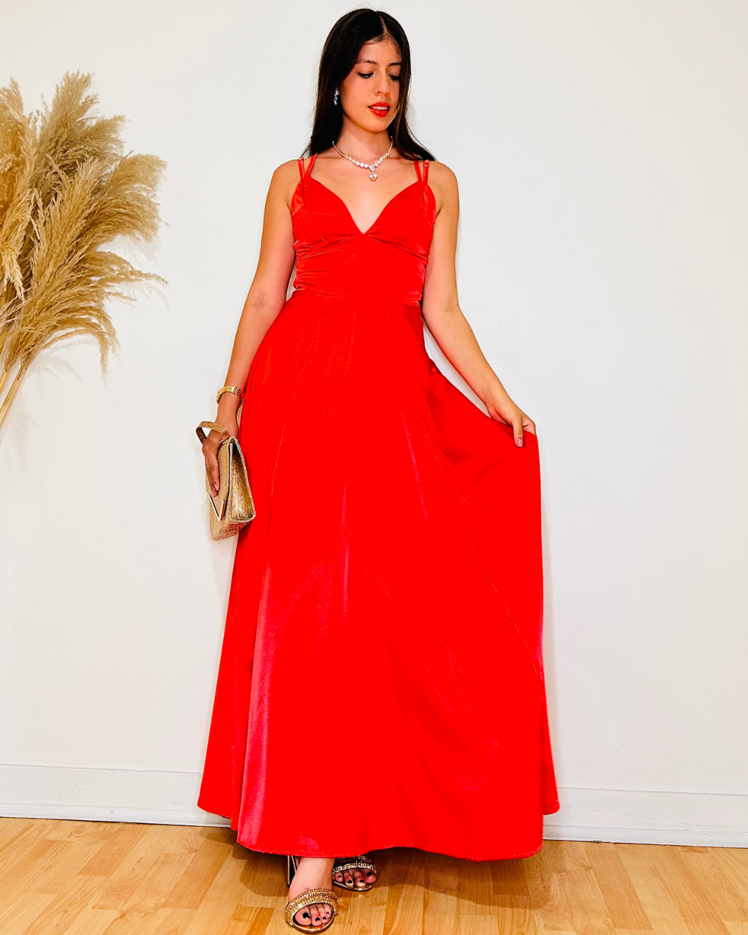 Vestido Anahí Rojo